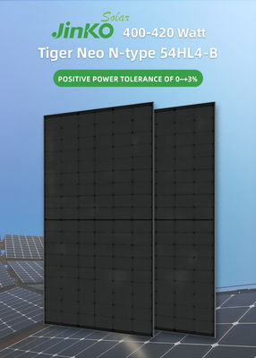 400W 405W 410W 415W 진코 PV 모듈 타이거 네오 N 타입 모노 크리스탈린 풀 블랙