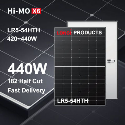HPBC 블랙 프레임 롱기 하이-모 X6 과학자 435W 440W 태양 전지