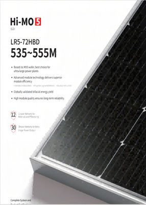 양면 LONGi PV 모듈 반컷 Longi 태양 555W 535W 540W 545W 550W